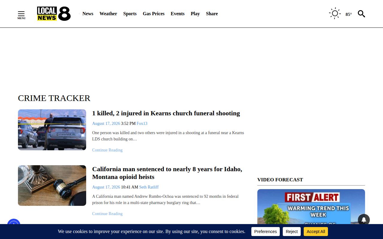 LocalNews8 Crime Tracker regional coverage for Jefferson County arrest news