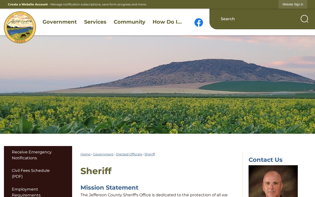 Jefferson County Sheriff's Office official records and contact page